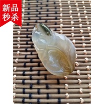 Natural fidelity ice tree jade pendant with green cultural jade carving pendant collection boutique special price