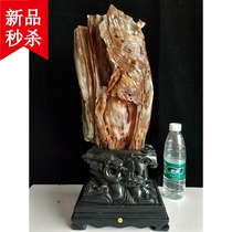 Myanmar tree petrified jade ornaments green ice species wood petrified jade boutique collection antique stones special price