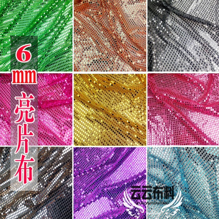 6mm bright Wedding Background Network gauze curtain slice flash beads show clothing decoration fabric