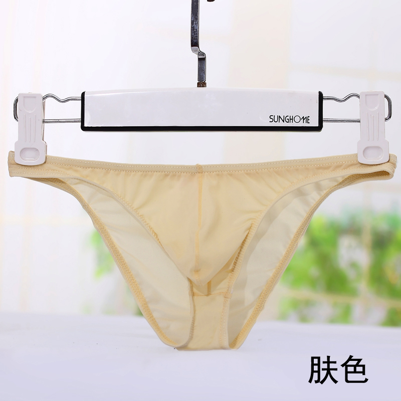 4 nạp của nam giới đồ lót liền mạch u lồi băng lụa trong suốt siêu sexy thấp eo thoáng khí hình chữ T tam giác quần short hẹp đồ lót nam