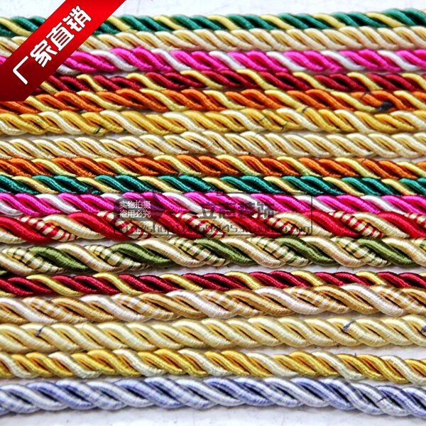 Hundred rope with cloth three strands of home decorative rope tied rope and sofa curtain accessories curtain curtain cord cord