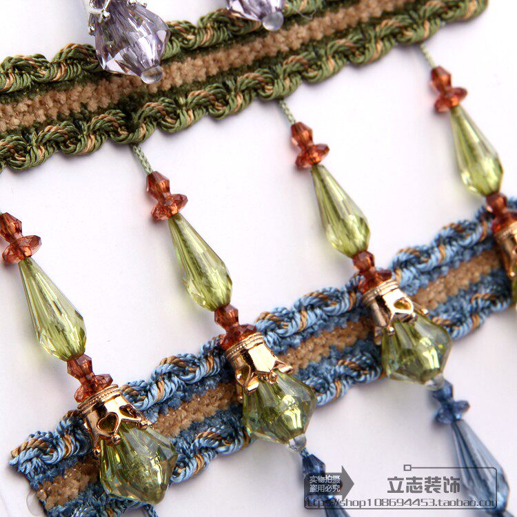 Curtains lace up the whole roll of sofa accessories lace wedding wedding decoration clothes hanging balls handmade furniture crown beads lace