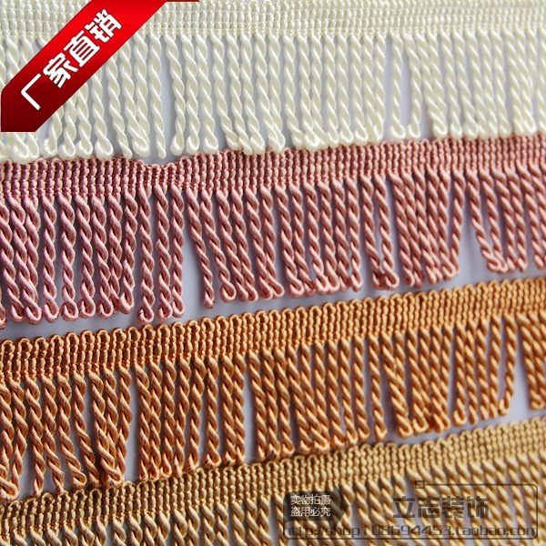 Curtain sofa decoration lace accessories accessories clothing decoration row rope row dragon beard tassel 6CM twist rope row