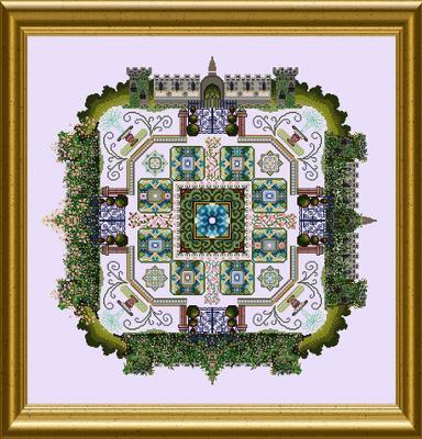 CD Sleeping Beauty Castle original layout paper A3 color hit original imported cross stitch Chatelaine Designs