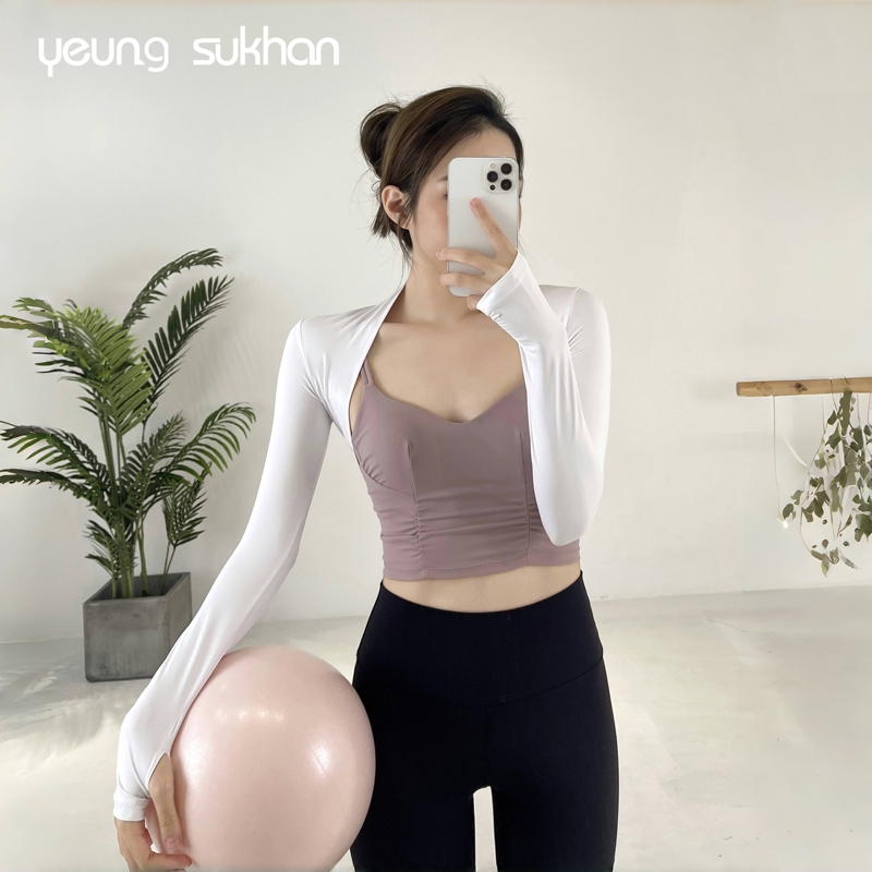 Yeungsukhan/Yoga Vest, Kendall Jenner Style Shoulder Protector, Elegant Ballet Style Warm and Sun-Protective Jacket Yeungsukhan/Yoga Vest, Kendall Jenner Style Shoulder Protector, Elegant Ballet Style Warm and Sun-Protective Jacket