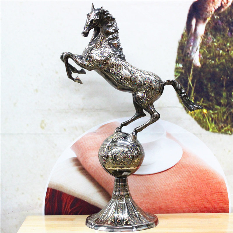 Pakistan bronzes handicrafts bronze sculptures 36-inch horses to successful horse BT527 manufacturer direct marketing
