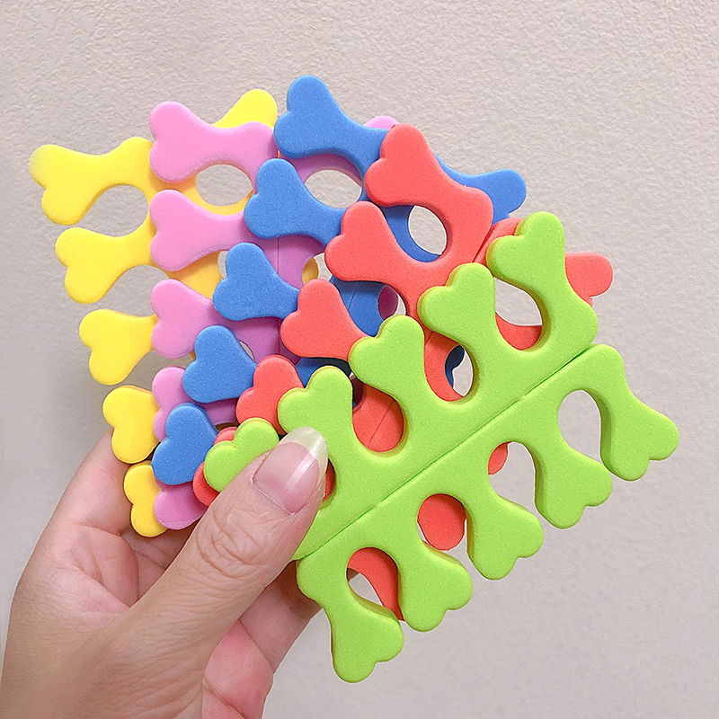 Nail Art Toe Separator Cotton Foot Care Sponge Finger Toe Clip Toe Separator Tool for Nail Care