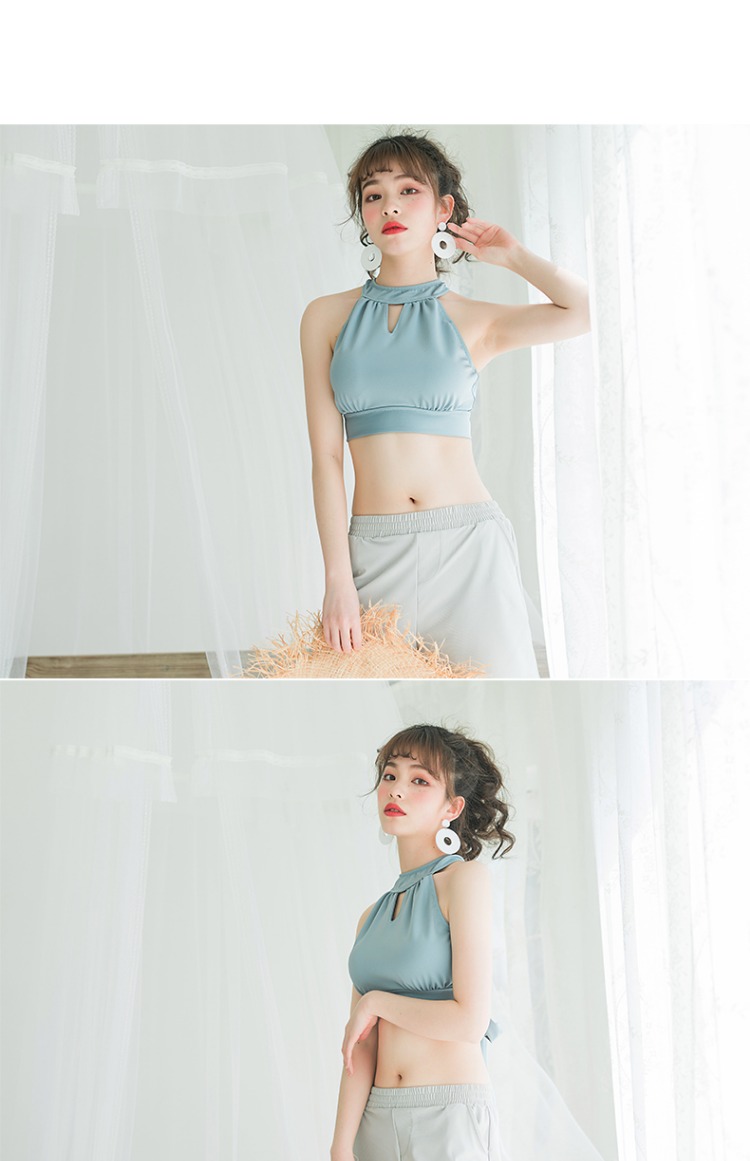 Áo tắm nữ mỏng gợi cảm ngực nhỏ tụ tập quần váy xẻ ba mảnh mới Hàn Quốc nhỏ nước hoa mùa xuân nóng bỏng đồ bơi 2 mảnh bé gái