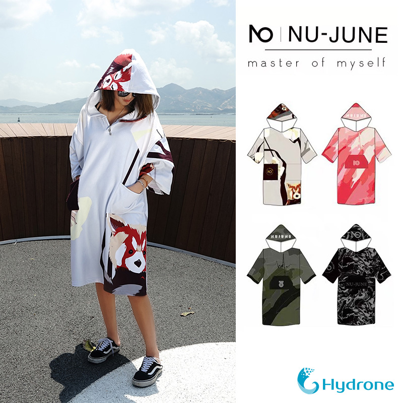 Nu-June Diving warm jacket Quick-drying bath towel Change bathrobe Towel cape Beach swimming unisex