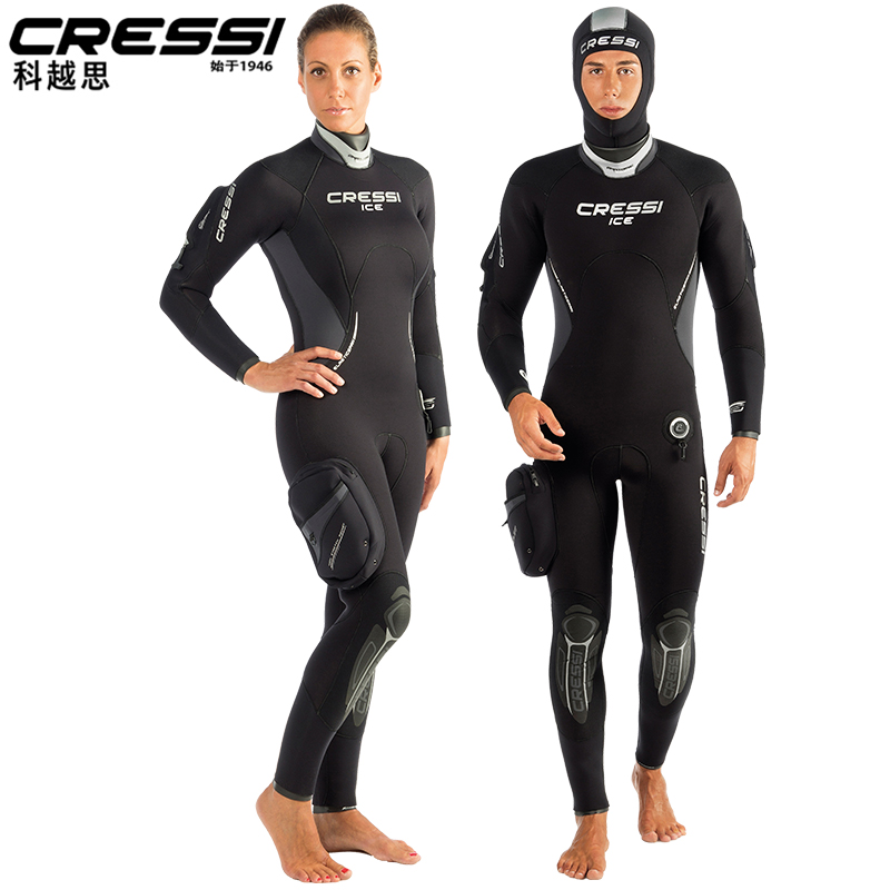 Italian Cosby CRESSI ICE 7MM semi-dry diving suit for men and women long sleeves snorkeling diving suit
