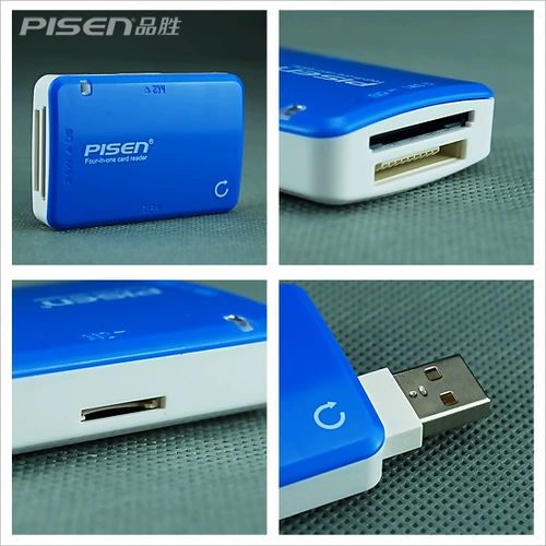品胜 Читатель карт Мобильная фото студия вождения TF M2 SD MS Memory Card Silver 1 4 -IN -1 1