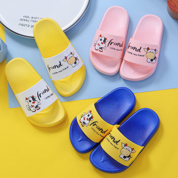 New comfortable soft-soled printed children's slippers for girls' home indoor bathing flip-flops New comfortable soft-soled printed children's slippers for girls' home indoor bathing flip-flops