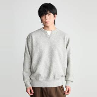 Vavu japanese retro cowhide v-neck sweater