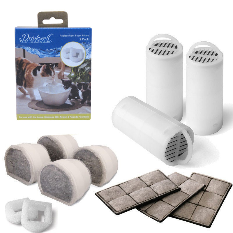 White Pig Shop American Drinkwell Water Dispenser Accessories Kitty Dogs Supplies Water Dispenser Filter Core Sponge