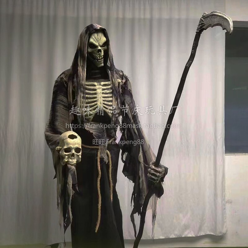 Halloween Decoration Large Electric Skeleton Ghost with Sound and Light Haunted House Escape Room Bar Scenic Spot Props Horror Halloween Decoration Large Electric Skeleton Ghost with Sound and Light Haunted House Escape Room Bar Scenic Spot Props Horror