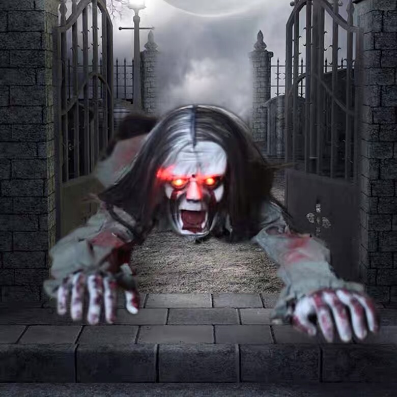 Halloween Decoration Party Escape Room Haunted House Bar Ktv Scene Setup Props Electric Scary Crawling Ghost