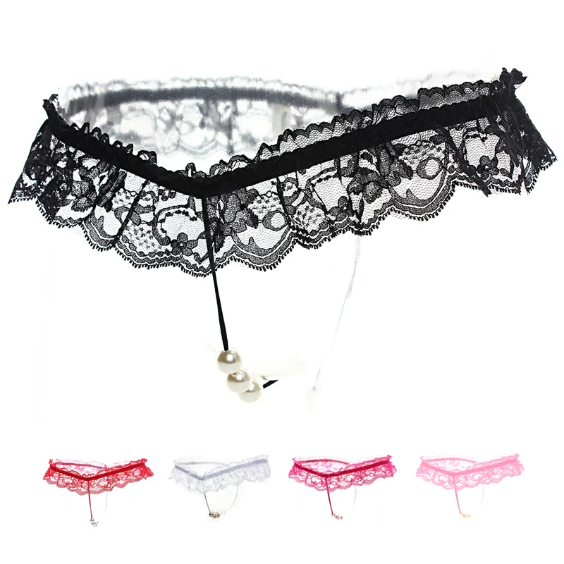 Massager pearl, sexy beads, transparent underwear, lace trousers