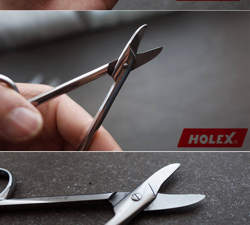 Ножницы бытовые 德国hoffman霍夫曼holex 金冠剪 精密剪刀110 mm钣金金属箔剪刀