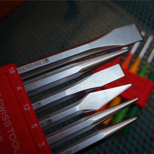 Swiss original imported PB SWISS TOOLS Portable Chisel Chisel Knife tapered punch suit PB850 BL