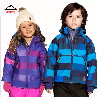 Outdoor parent-child soft shell women's and men's fleece clothes waterproof mountaineering clothes children's increased stormtrooper clothes Boys and girls