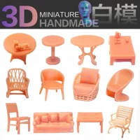 Маленькие минифигурки, мебель, современный дизайнерский диван, масштаб 1:64, масштаб 1:87