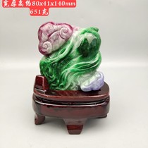 Ancient jade antique jade antique Qing Dynasty Myanmar Three-color old emerald life rich and expensive to be an antique ginseng and ginseng rich and expensive