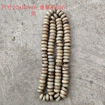 Ancient Jade old Jade antique Qing Dynasty old green white jade 20mm abacus beads 108 antique necklace