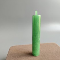  Qing Dynasty old jade feather tube Antique jade feather tube pendant Bean-colored old jade feather tube fixed flower feather tube