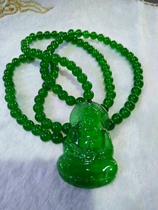  New product launch New pit Myanmar Yang green ice species emerald peace Guanyin pendant pendant pendant domineering mens model