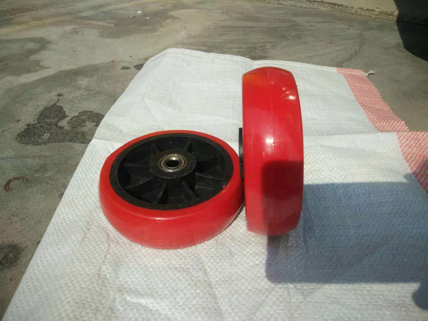 5 5 inch solid wheel plastic wheel double bearing mute wear-resistant hand-pulled wheel