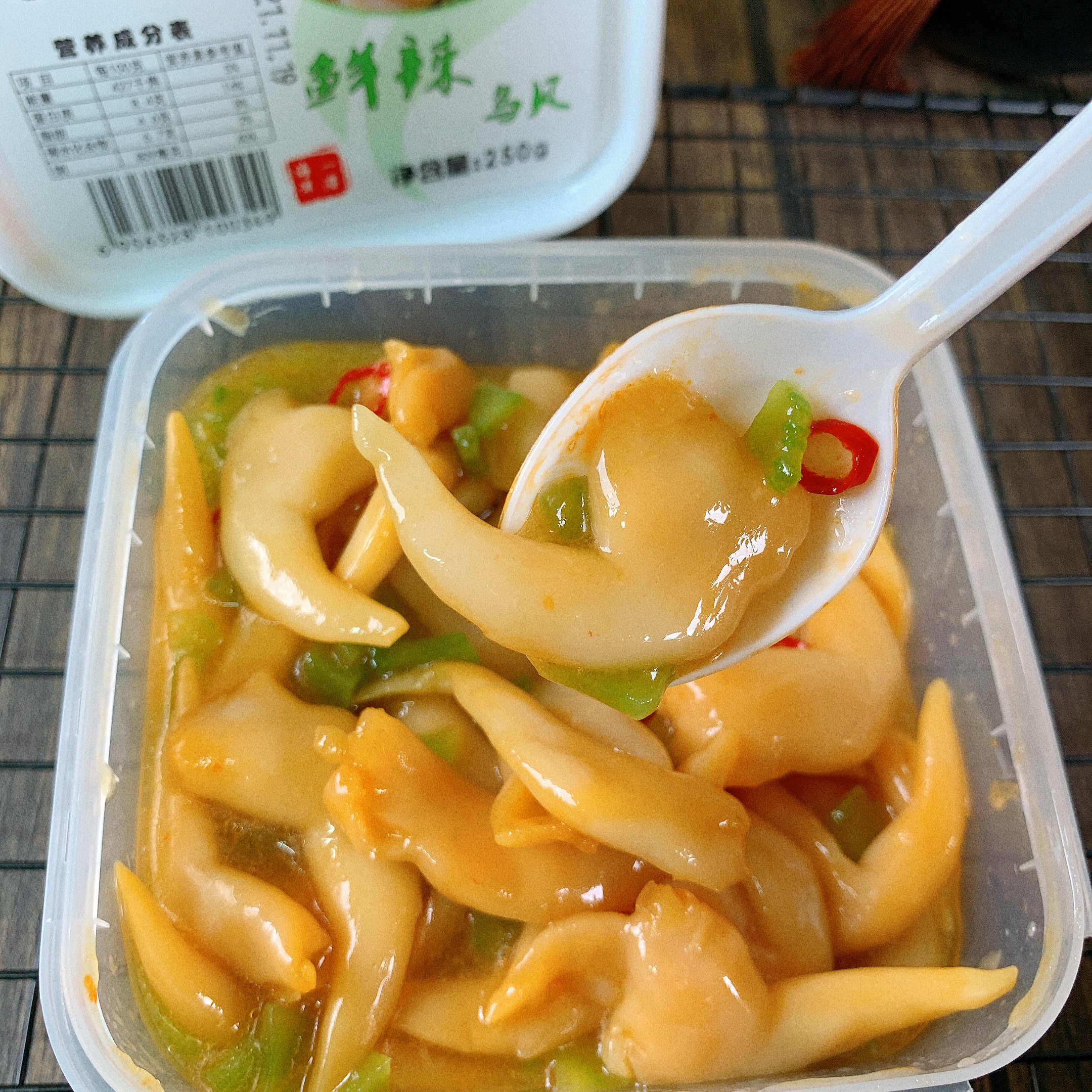 One Jersey Fresh Spicy Bird Bay 250g Boxed Ready-to-eat Cooked Seafood Day Stock Sushi Catering Ingredients Lower the Appetizer Small Dish