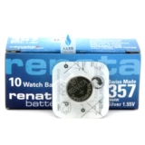Часы Renata Swiss 357 на батарейке из оксида серебра SR44W LR44 A76 L1154, маленькие одиночные