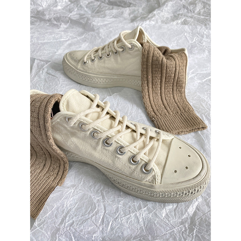 Swedish low-top canvas shoes women's tide ins2022 spring new single shoe old little dirty shoes men's and women's casual board shoes