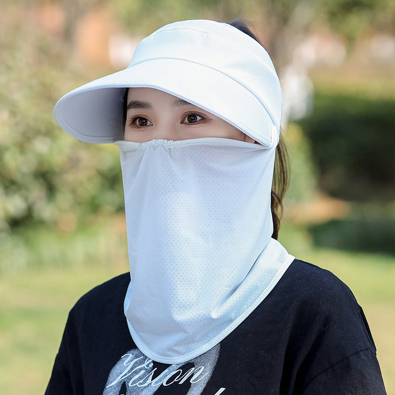 Sun hat children sunscreen hat summer sun protection mask anti UV ice wire veil cover full face electric car sun hat