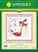 Spring cotton precision printed cross stitch clock 12100 Red Memory