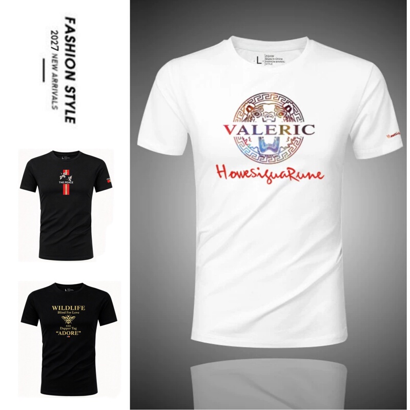 Hong Kong Trendy Brand Modal Round Neck Short-Sleeve T-Shirt for Men, New Summer Style, Printed Slim Fit Plus Size Half-Sleeve Base Shirt Top Hong Kong Trendy Brand Modal Round Neck Short-Sleeve T-Shirt for Men, New Summer Style, Printed Slim Fit Plus Size Half-Sleeve Base Shirt Top