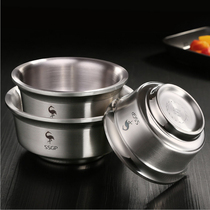 304 stainless steel bowl anti-scalding household rice bowl children double adult steel bowl soup bowl porridge restaurant tableware kindergarten