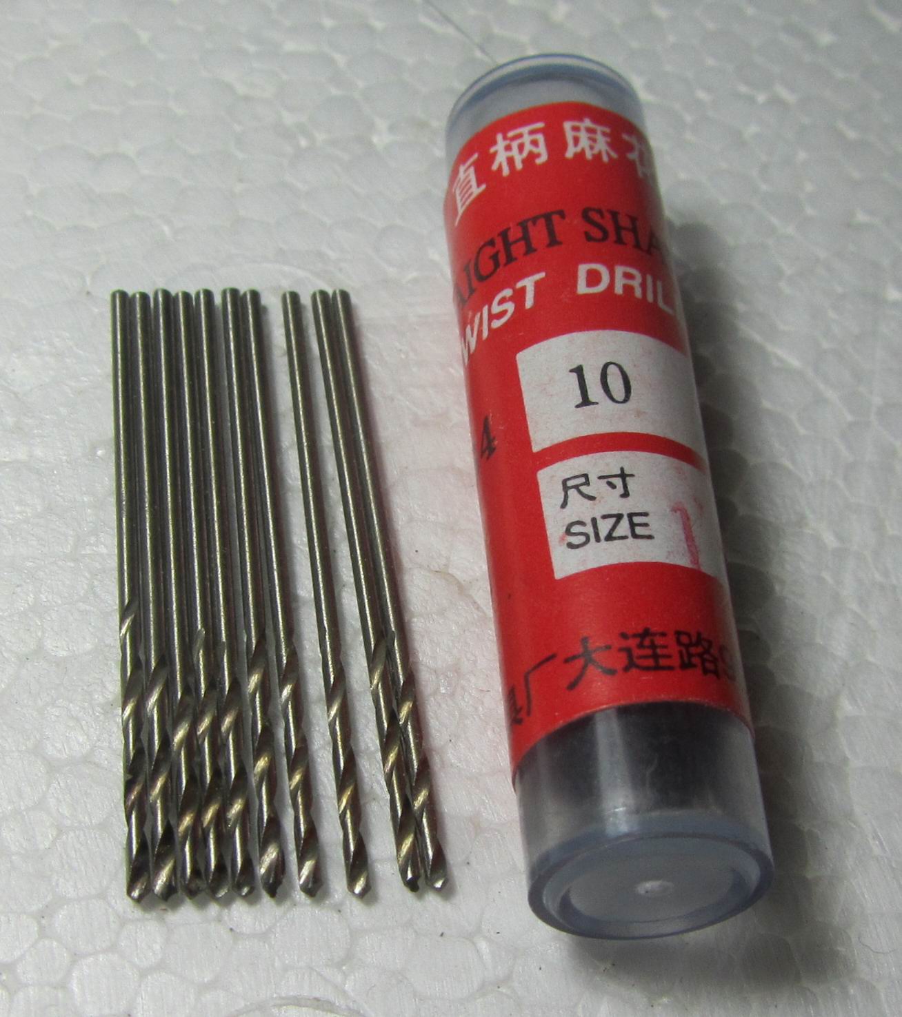 10 mounted straight shank twist drill with high efficiency drill bit for wood plastic metal stiletto 1-3mm