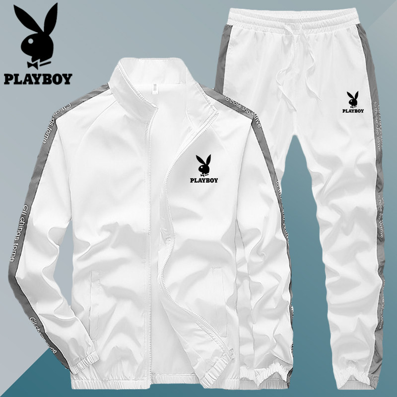 Playboy, новый повседневный костюм, мужская весенне-осенняя трендовая модная куртка, молодежная спортивная одежда для бега, костюм-двойка