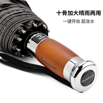 Handsome ten-bone shading parasol super wind-resistant three-fold automatic sunscreen UV protection for men and women