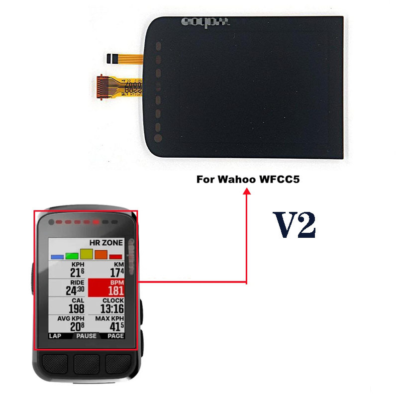 New Matrix Wahoo Wfcc5 Elemnt Bolt V2 Screen Lcd Display