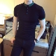 Mùa hè nam mới thon gọn màu đơn giản Chất liệu cotton đơn giản Áo thun nam tay ngắn POLO xu hướng ve áo