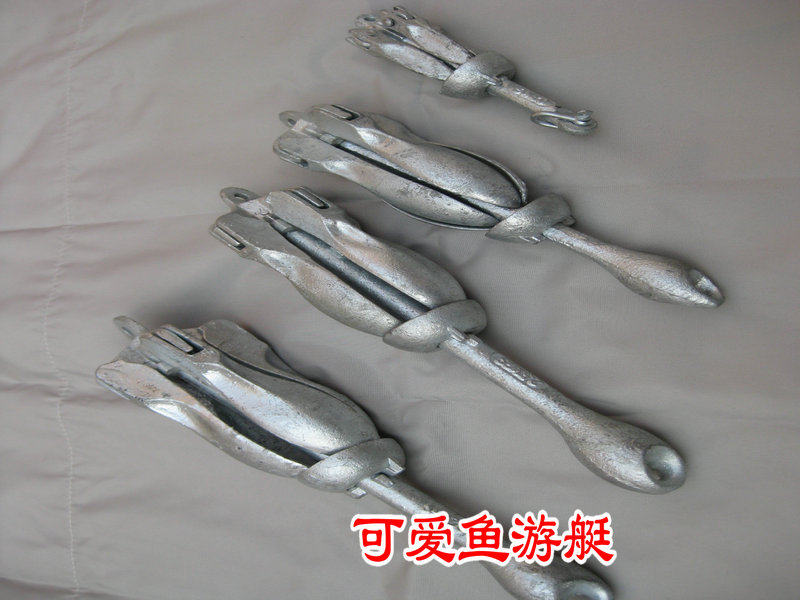 High quality carbon steel hanging tin folding anchor carbon steel anchor Lotus anchor 0 7 kg-15 kg
