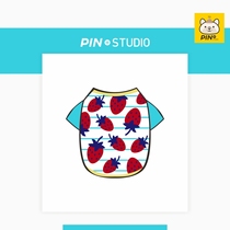 PIN a small strawberry cotton summer thin pet fat dog clothes fight