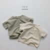 Breathable cotton linen ~ Children's ramie round neck open chest shirt for men and women loose short-sleeved T-shirt summer thin top