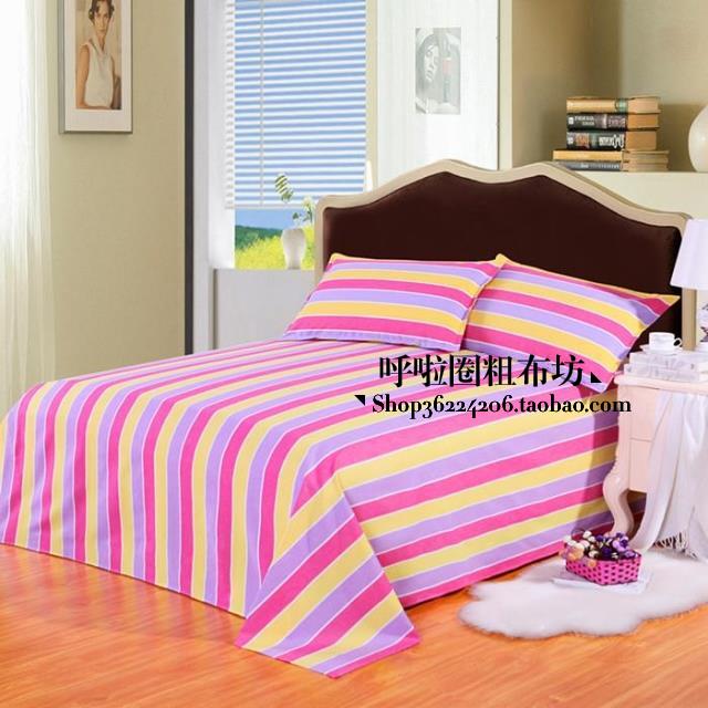 Cũ lanh thô ba mảnh khăn trải giường cotton sinh viên độc thân đôi mảnh duy nhất của tấm dày miễn phí vận chuyển 1.51.8 - Khăn trải giường ga giường
