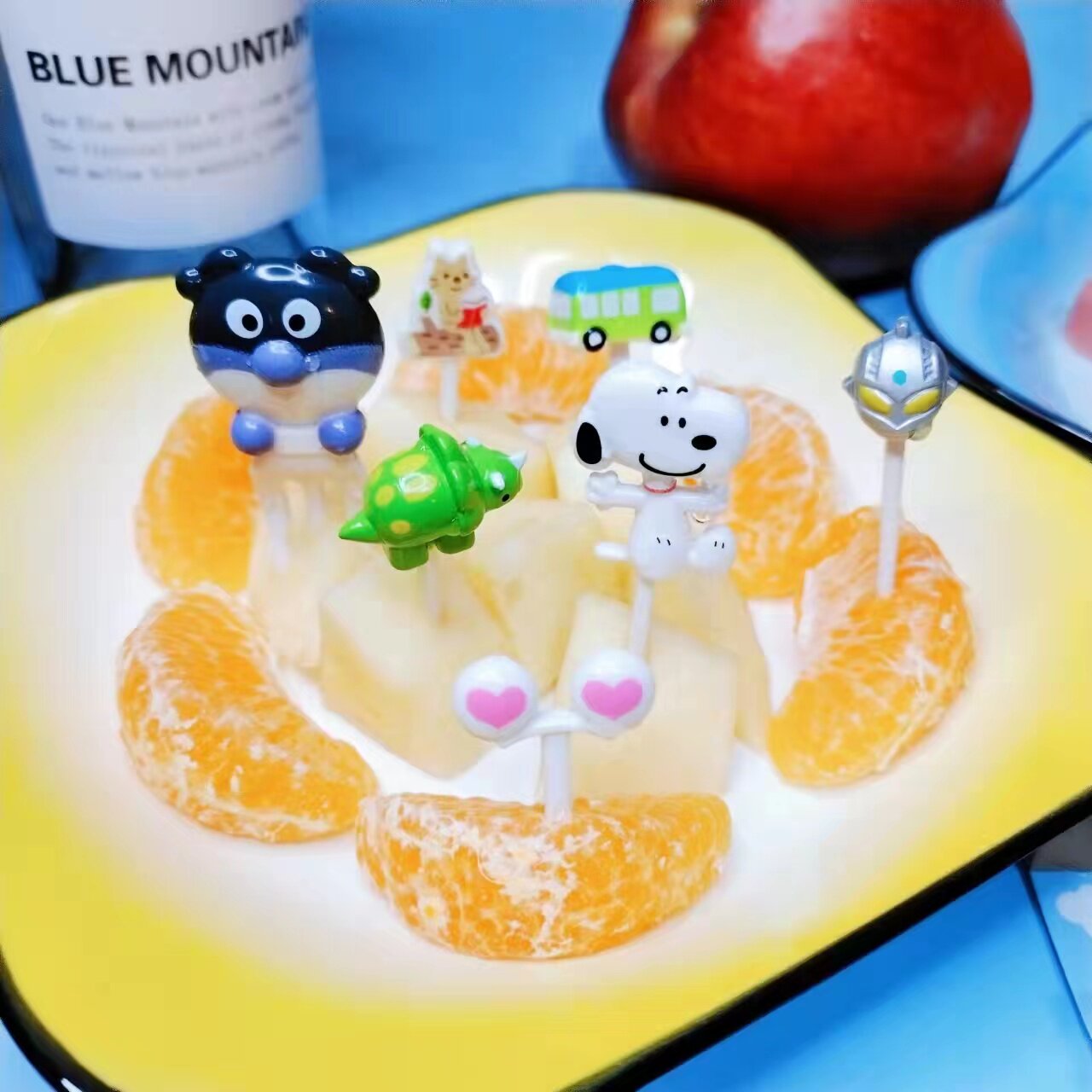 Spot Japan buys back msa children's cartoon animal fruit fork bento sign decorative fork fruit sign