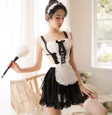 Sexy underwear, small tits, maid uniform, temptation, tease, passion suit, bed, midnight charm