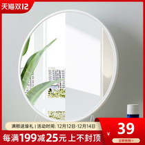 Dressing mirror large round desktop Nordic modern minimalist makeup desk Mirror cosmetic mirror desktop Princess vanity mirror