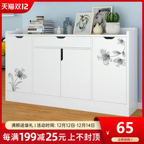 Shoe cabinet into the door simple household economy living room entrance storage cabinet imitation solid wood large capacity shoe rack